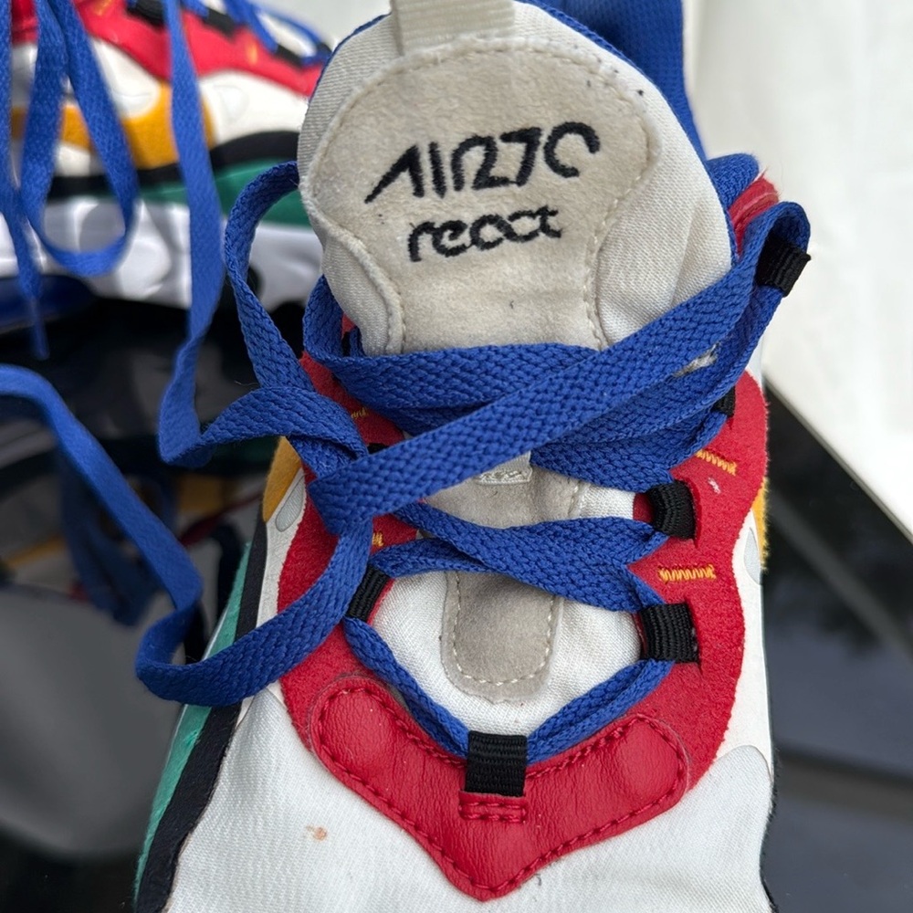 Nike Kids Sneakers Nike AirMax 270 React- Red, Blue, Green, Yellow, Black, White - Picture 4 of 9